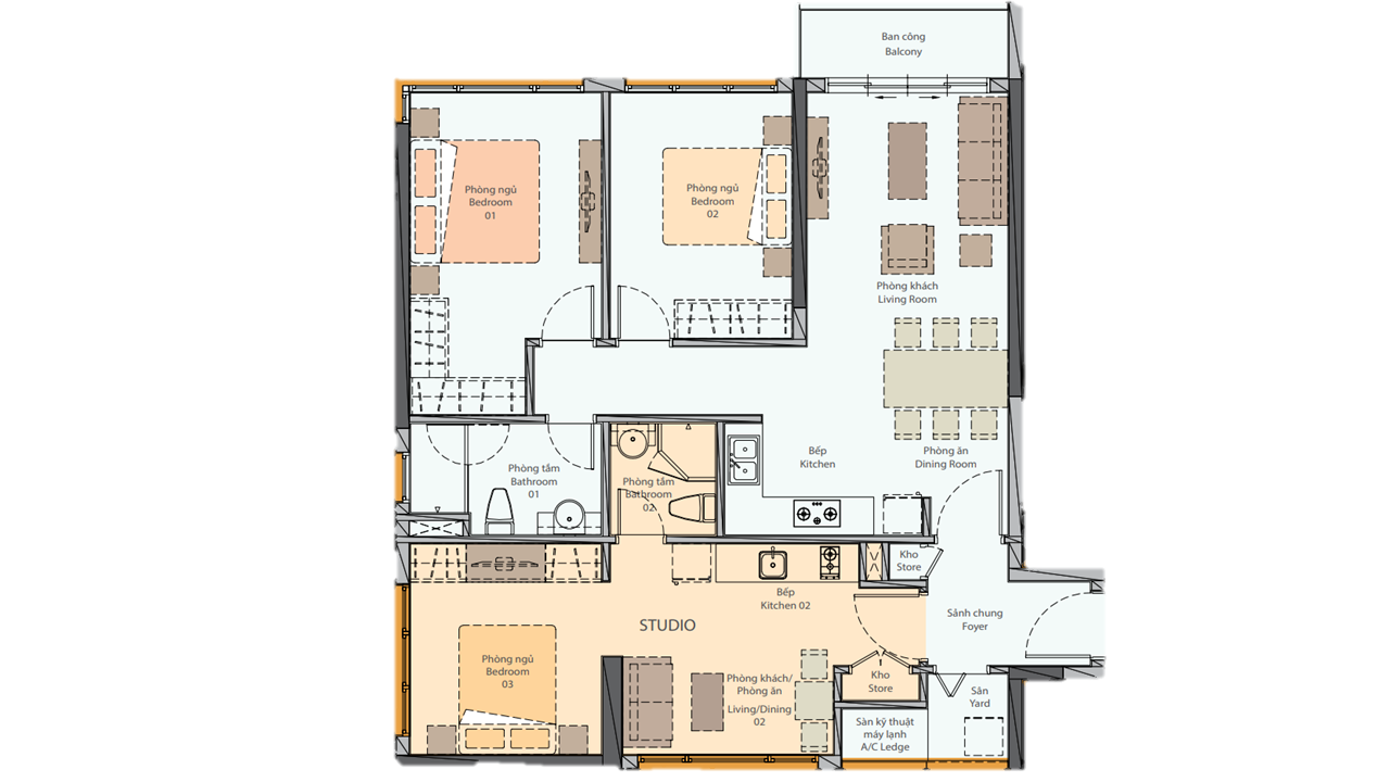 Căn hộ Dual key the habitat bình dương