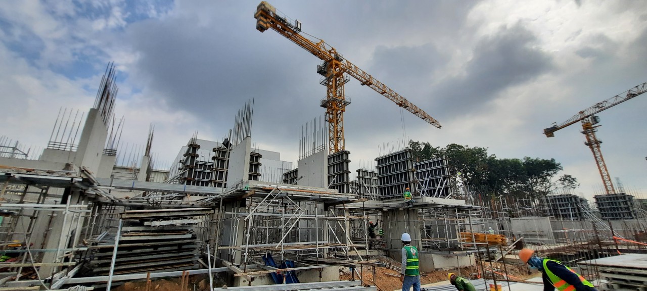 tiến độ xây dựng tang trệt